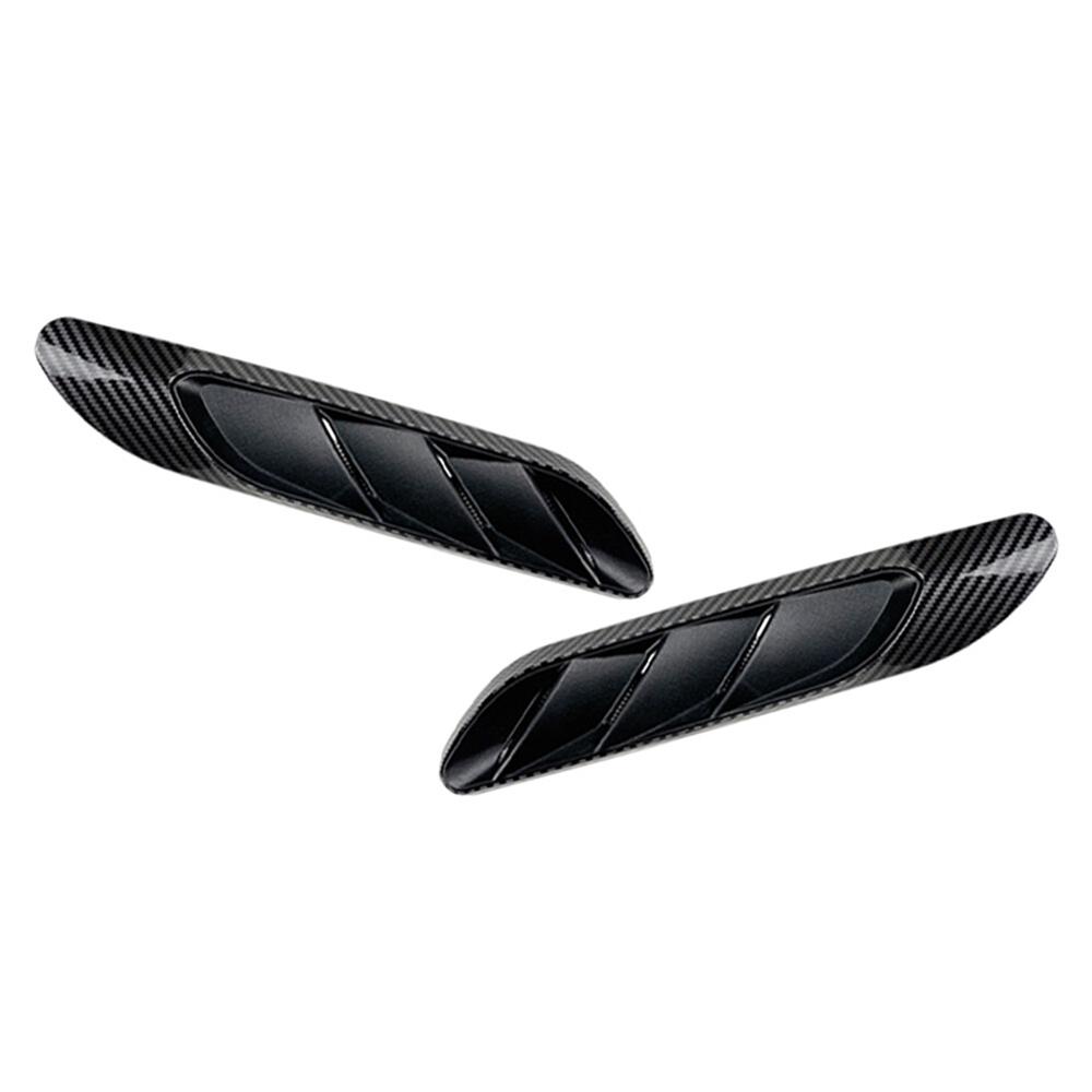 For Mercedes Benz C E Cla 2Pcs Sport Carbon Fiber Look Side Fender Air Vent Outlet Trim