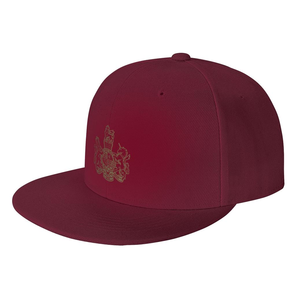 Fashion BRITISH ROYAL COAT OF ARMS Flat Brim Sun Hat Couples Summer Cap