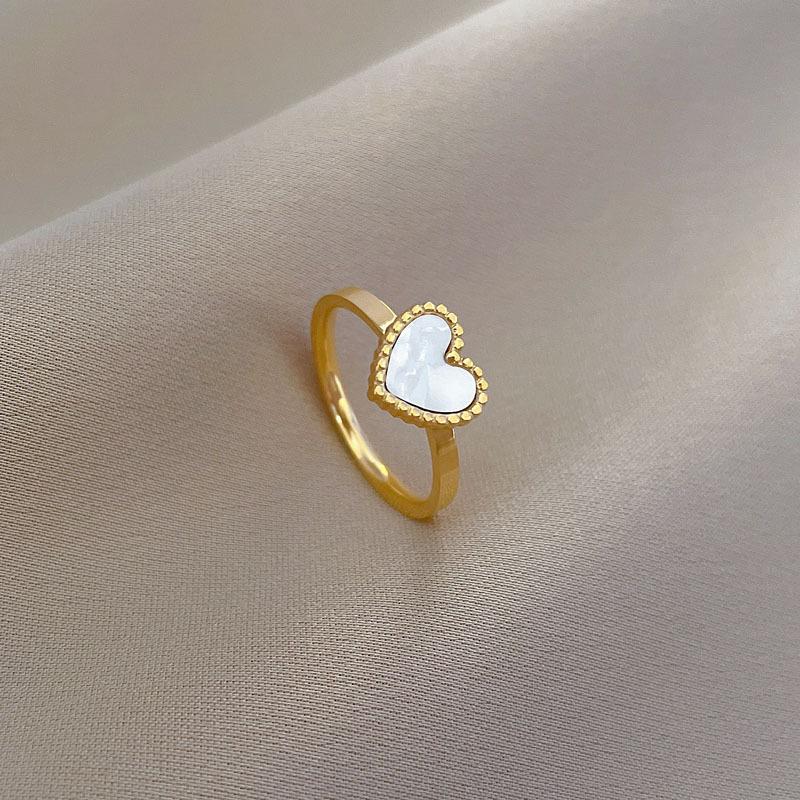 No Fading Black And White Love Cold Wind Jumping Ring Men And Women Tide Personality Simple Index Finger Ring