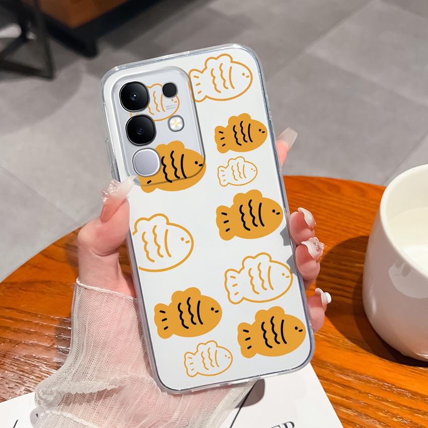 Dla Vivo Y29 Y29s Y28 Y27 Y22 Y21a Y21e Y20a Y20i Przezroczyste Etui na Telefon TPU Tajemniczy Orientalny Wzór Smoka Miękkie Silikonowe Antypoślizgowe Etui Dla Vivo Shell