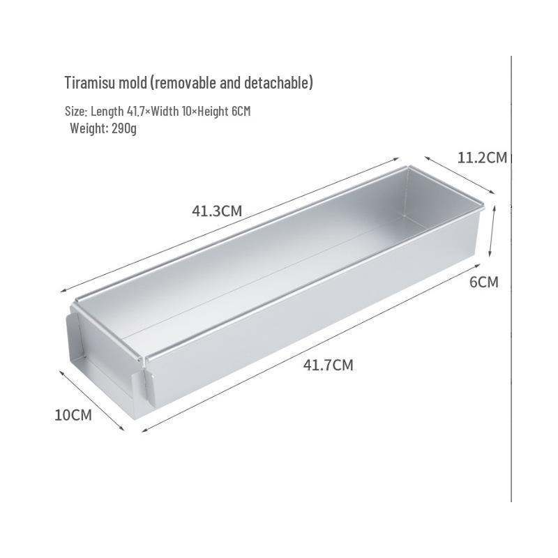 Rechthoekige Aluminium Tiramisu Vorm Lange Cakevorm