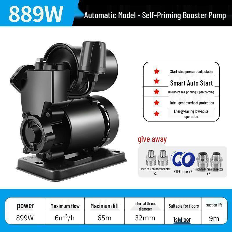220V Household Automatic Hot & Cold Water Booster Pump for Faucets & Wells