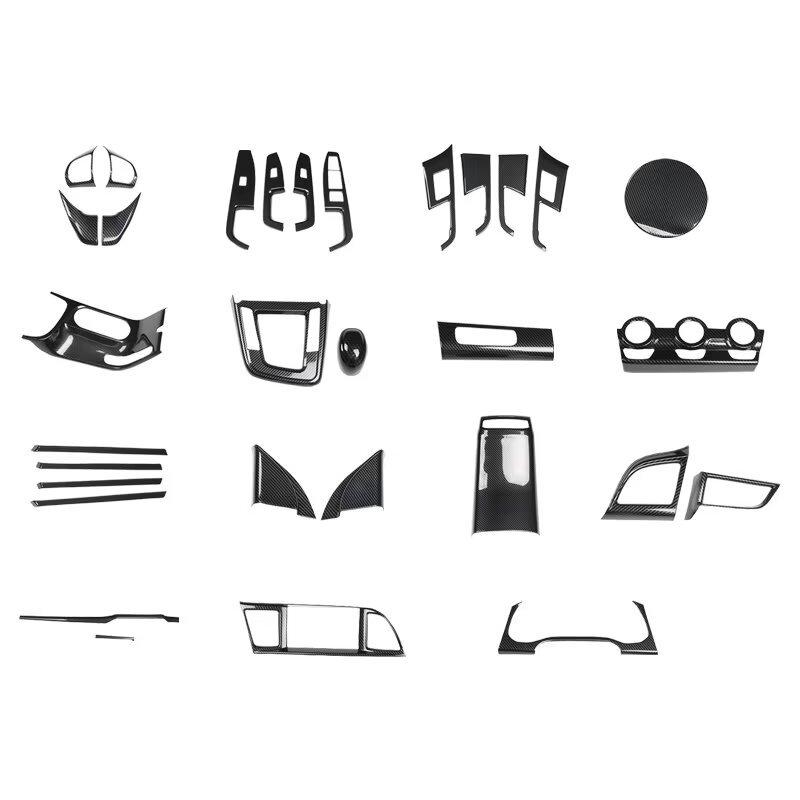 For Hyundai Elantra 2016- RHD Car Interior Decor Accessorie Center Console Windows Control Panel Carbon Fiber Style Stickers