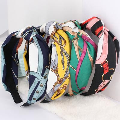 Opaska do włosów z kokardą na górze Szeroka Skrzyżowana Vintage Elastyczna Opaska Turban Akcesoria do włosów Kokarda Obręcz do włosów Węzły Damska Ozdoba na głowę