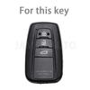 3 Buttons TPU Car Key Case for Toyota Camry CHR Corolla RAV4 Avalon Land Cruiser Prado Prius Anti-scratch Key Cover Fob Keychain