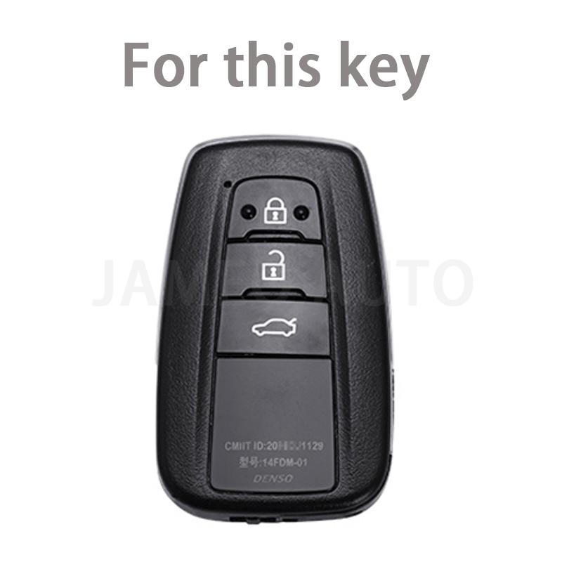 3 Buttons TPU Car Key Case for Toyota Camry CHR Corolla RAV4 Avalon Land Cruiser Prado Prius Anti-scratch Key Cover Fob Keychain