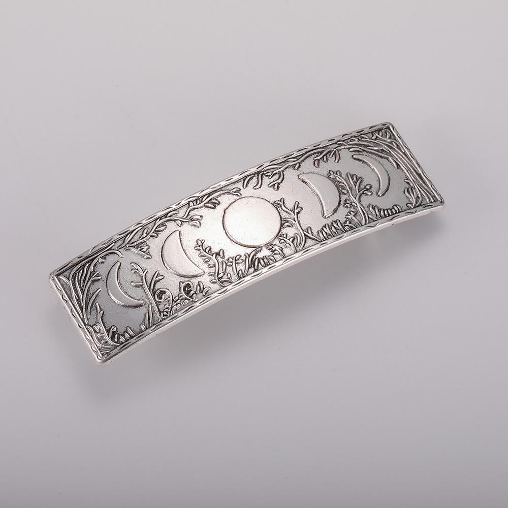 Dawapara Moon Phase and Tree Hairpin Metal Crescent Moon Sun Barrettes Hair Accessories Vintage Women Jewelry