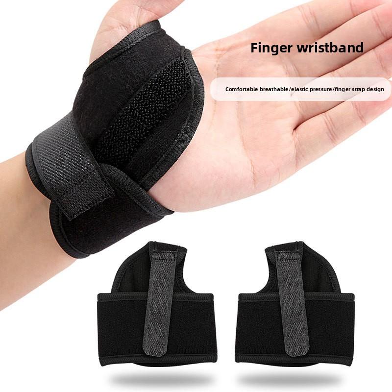 

Wrap-around Sports Winding Strap Pressurized Fixed Wrist Guard Finger Guard Basketball Fitness Weightlifting Sports Wrist Guard Strap One Size - Right чорний
