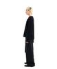 Laekeulopeu Zip Housing Loose Trousers - Black