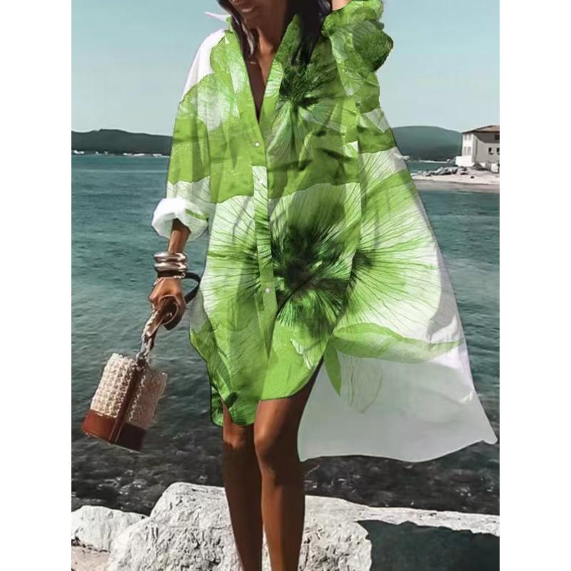 DICFY Women's Fashion Spring Autumn Long Sleeve Casual Dresses