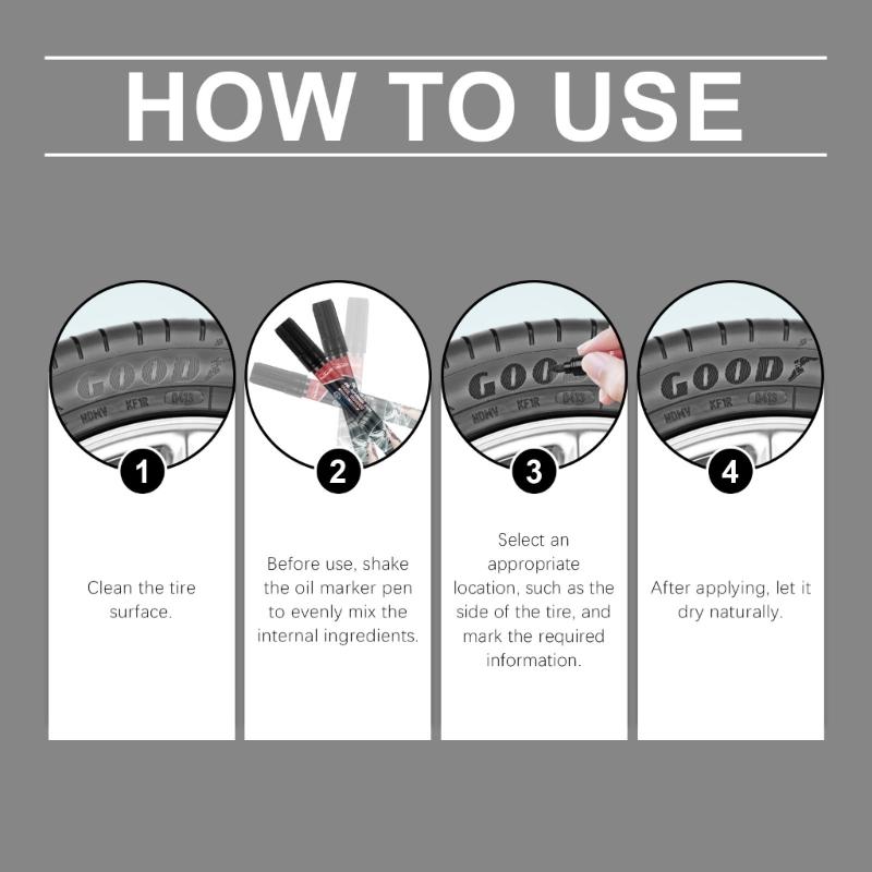 Permanent Marker Waterproof Paint Markers for Metal Surfaces Tire Black Paper Wood Oil Based Paint Marker