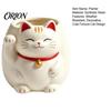Fortune Cat Statue Planter Cute Planter, Resin Beckoning Kitty Flower Pot, Auspicious Gift for Housewarming Cartoon Plant Pot Succulents, Indoor