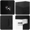 Wall Mounted Cabinet Black Oak Effect 34.5 X 34 X 90 Cm
