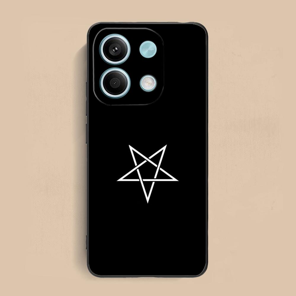 Aesthetic Pentagram Phone Case for Xiaomi Redmi Note 14 13 12 11 S Pro Plus 4G 5G Soft TPU Shockproof Cover