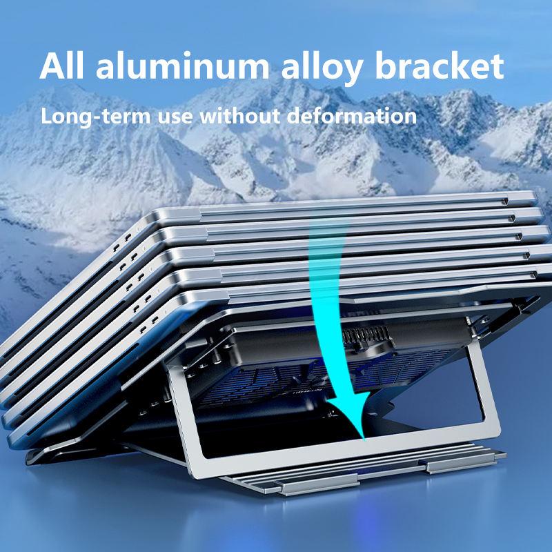 Professional U-JIE-D20 Double Fan Aluminium & Plastic Gaming Notebook Cooler with USB Connection Universal Laptop Sizes Stock
