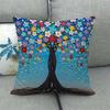 Retro Oil Painting Money Tree Digital Printing Short Plush Pillow Covers For Car Sofa Office Cushion Cover Home Goods 60X60Cm