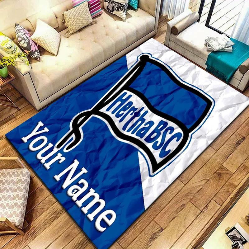 Hertha BSC Custom Name Carpet Rug for Living Room Bedroom Home Sofa Decoration,Kids Play Non-slip Floor Mat