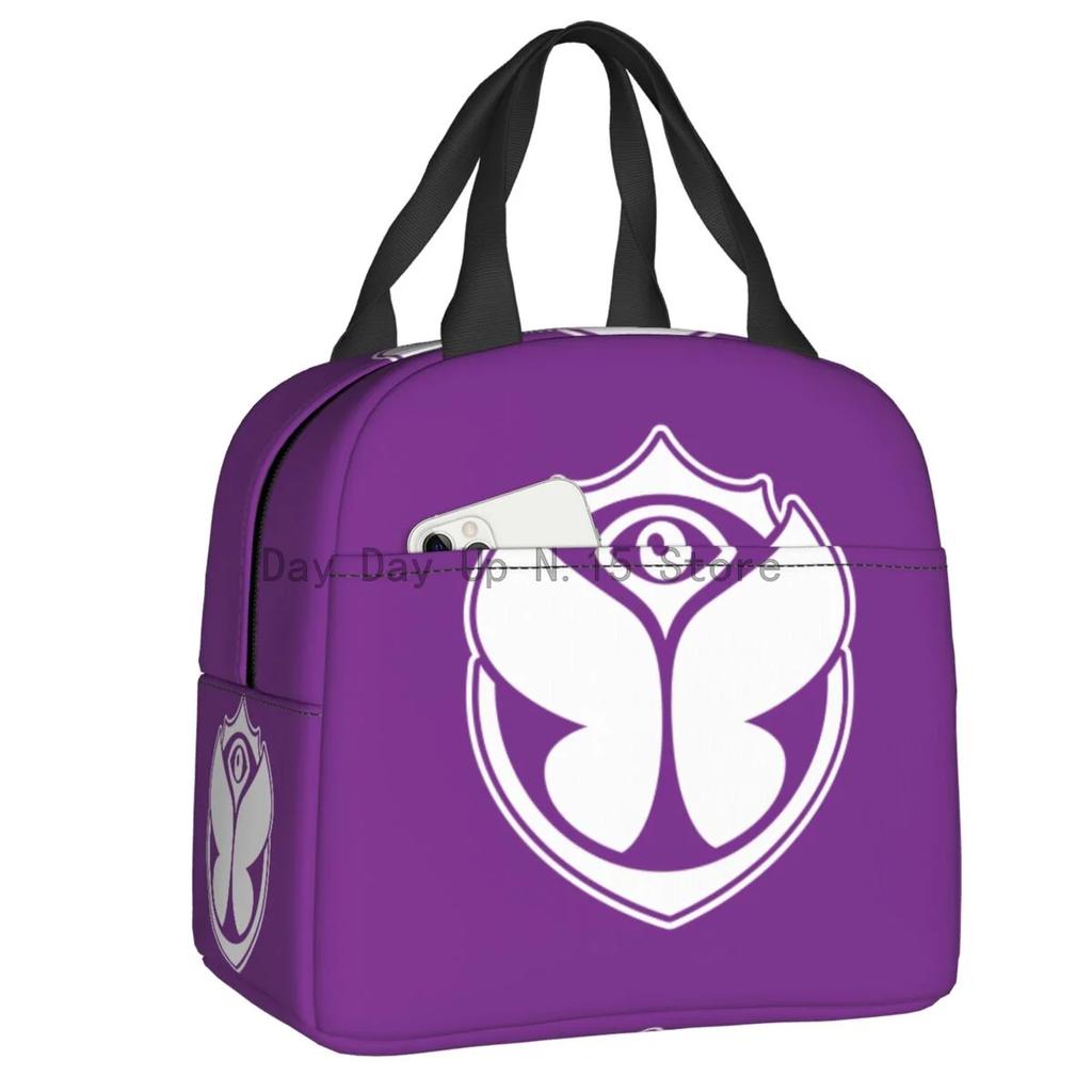 Insulated Lunch Tote Bag for Women Electronic Dance Funny Print Resuable Cooler Thermal Food Lunch Box School