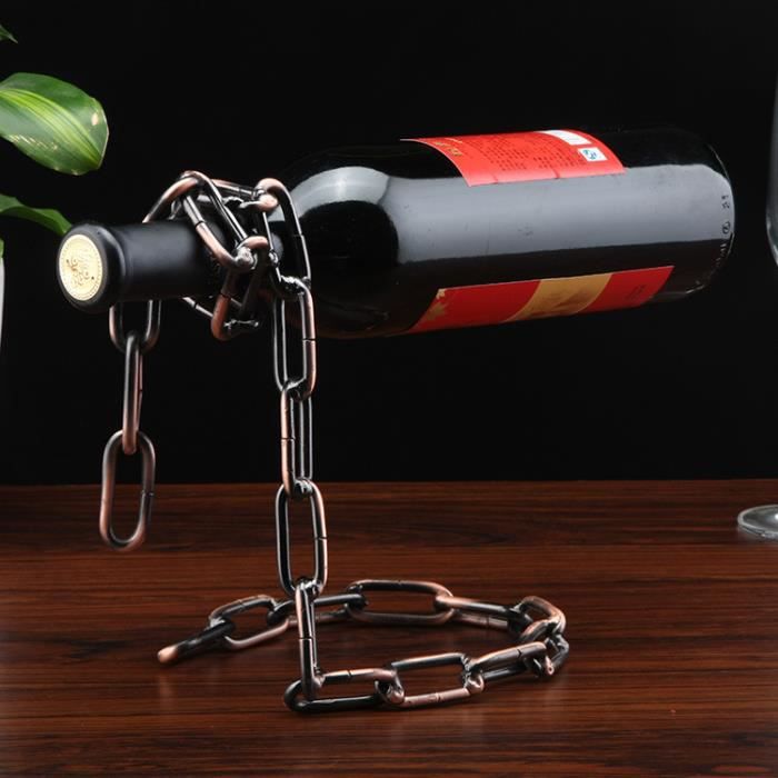 Porte-bouteille de vin rouge en forme de chaîne magique créative
