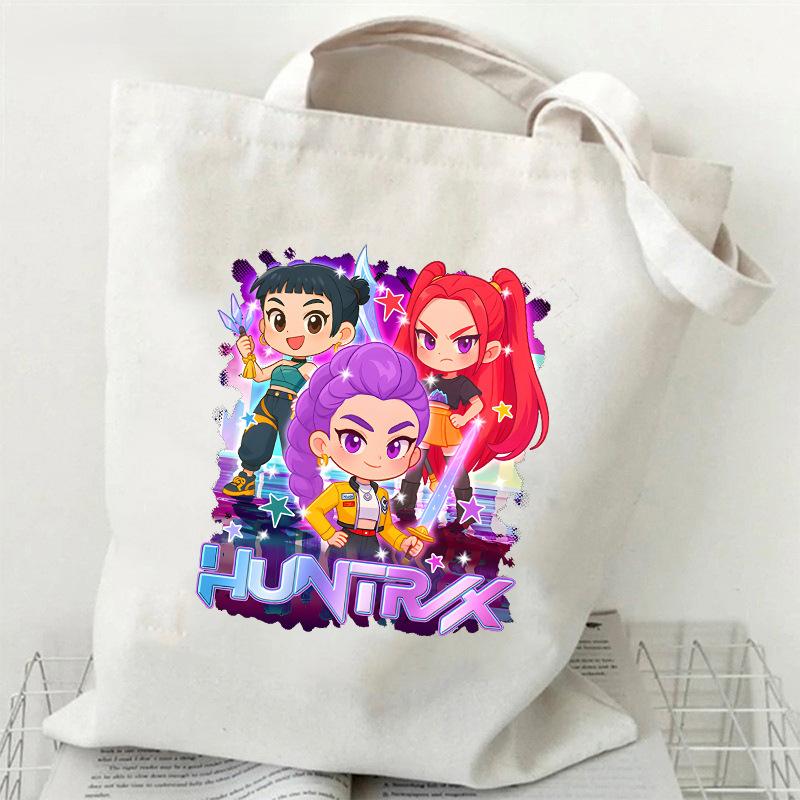 Spot KPOP Korean Witch Hunter Group Printed Canvas Bag Single Shoulder Handbag Shopping Bag