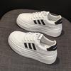 Leather little white shoes platform heightening women's shoes spring new fashion versatile board shoes casual sports shoes