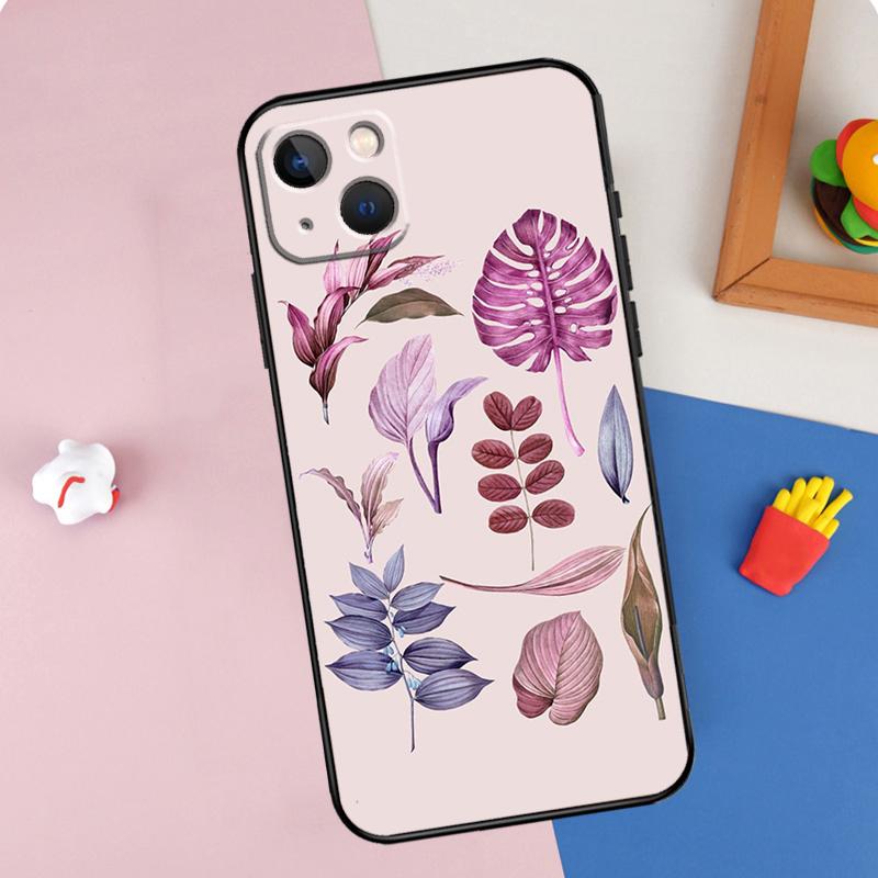 Tropical Leaves Phone Case For iPhone 16 Pro Max 11 12 13 14 15 Pro Max Mini 16e 15 16 Plus XR Cover Shell