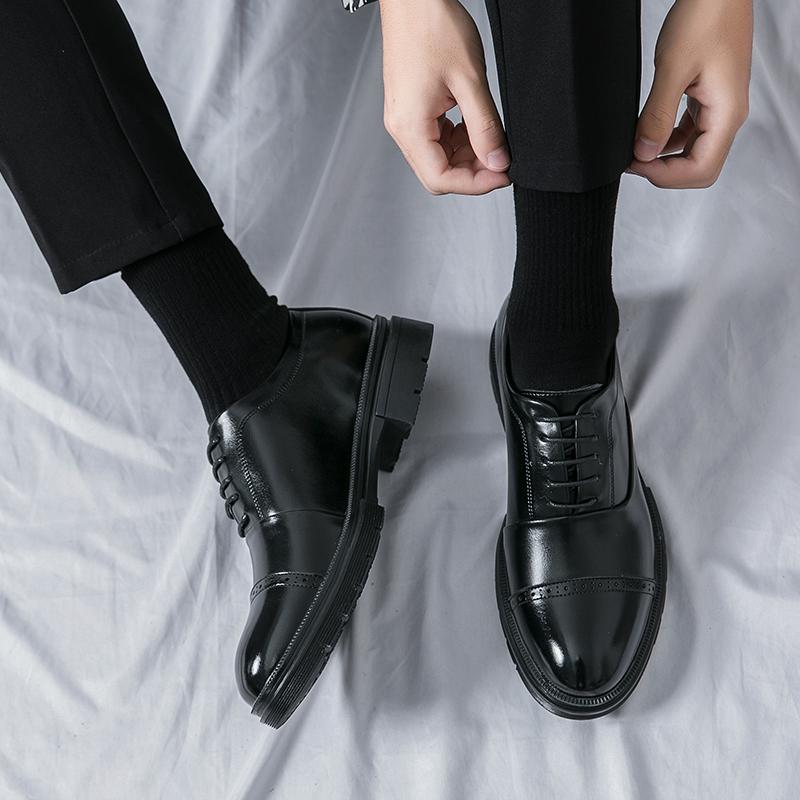 Herren Kleider Lederschuhe Grace Schuhe Herren Mode Hochzeitsschuhe Schwarz Formell Business Luxus Schnürschuhe zapatos de hombre elegantes