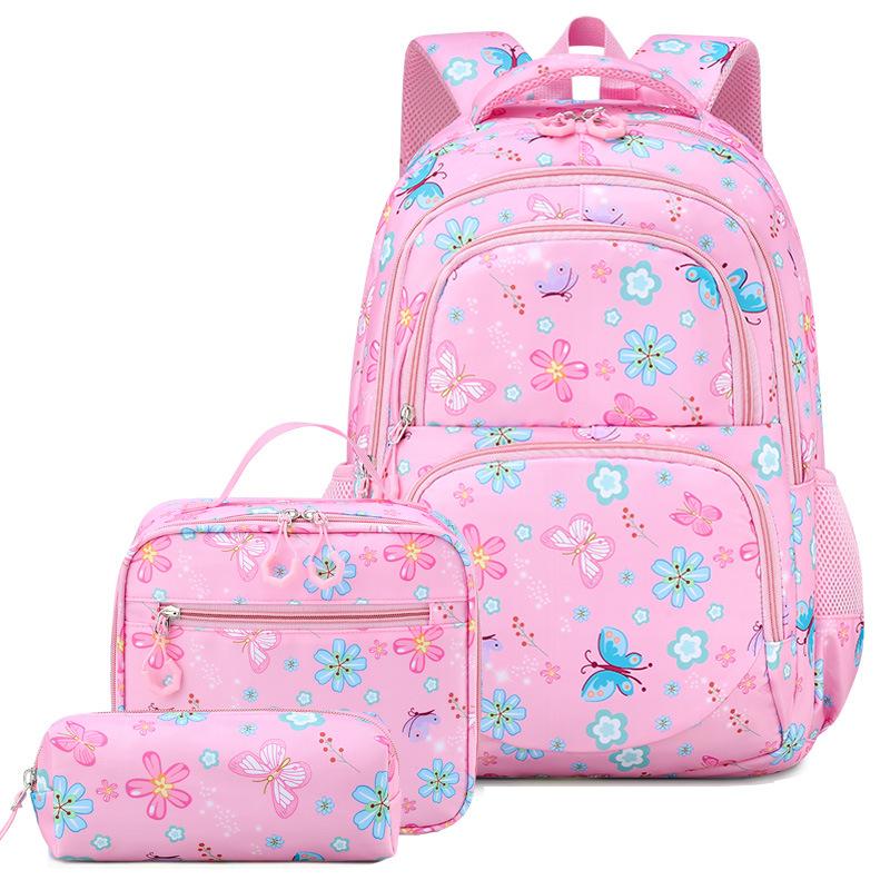 3pcs/set Cute Student Backpack Primary Schoolbag Rabbits and quicks and Kawaii Student Backpack Teenage Girls Handbag Rucksack