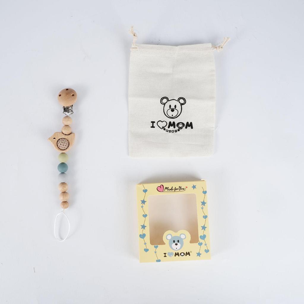 Crochet Baby Pacifier Chain with Cartoon Animal Teether - Anti-drop Design