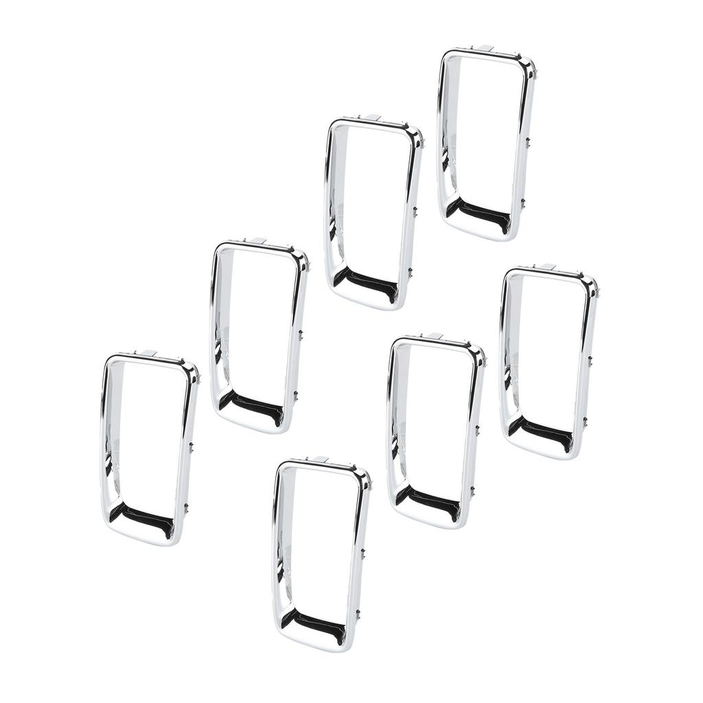 7PCS Set Front Grille Trim Ring Chrome Plated Modification Replacement for Grand Cherokee 2014‑2016