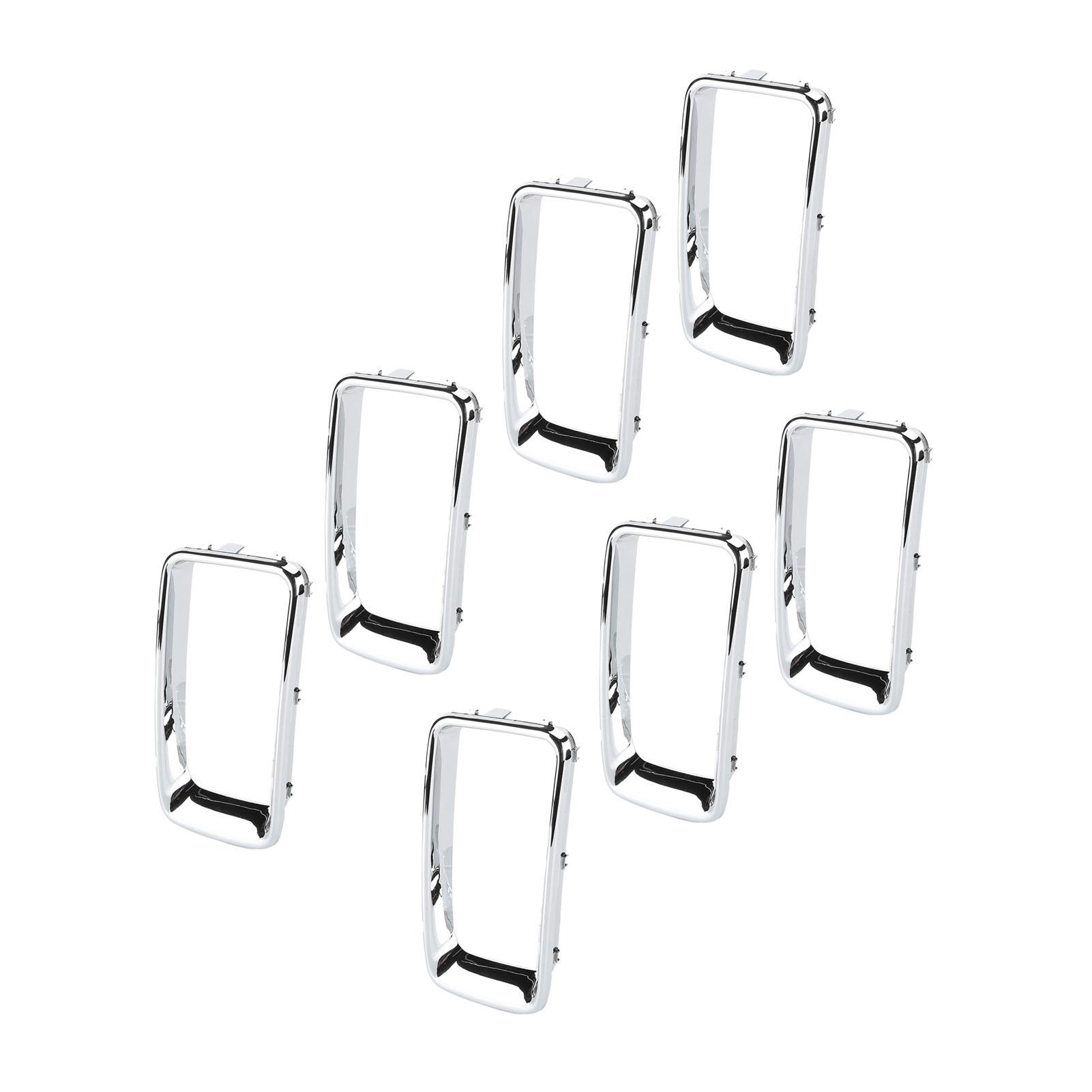 

7PCS Set Front Grille Trim Ring Chrome Plated Modification Replacement for Grand Cherokee 2014‑2016