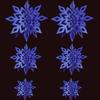 6Pcs/Set Hollow Christmas 3D Paper Snowflake Pendant Three-dimensional Christmas Decorations  Gifts