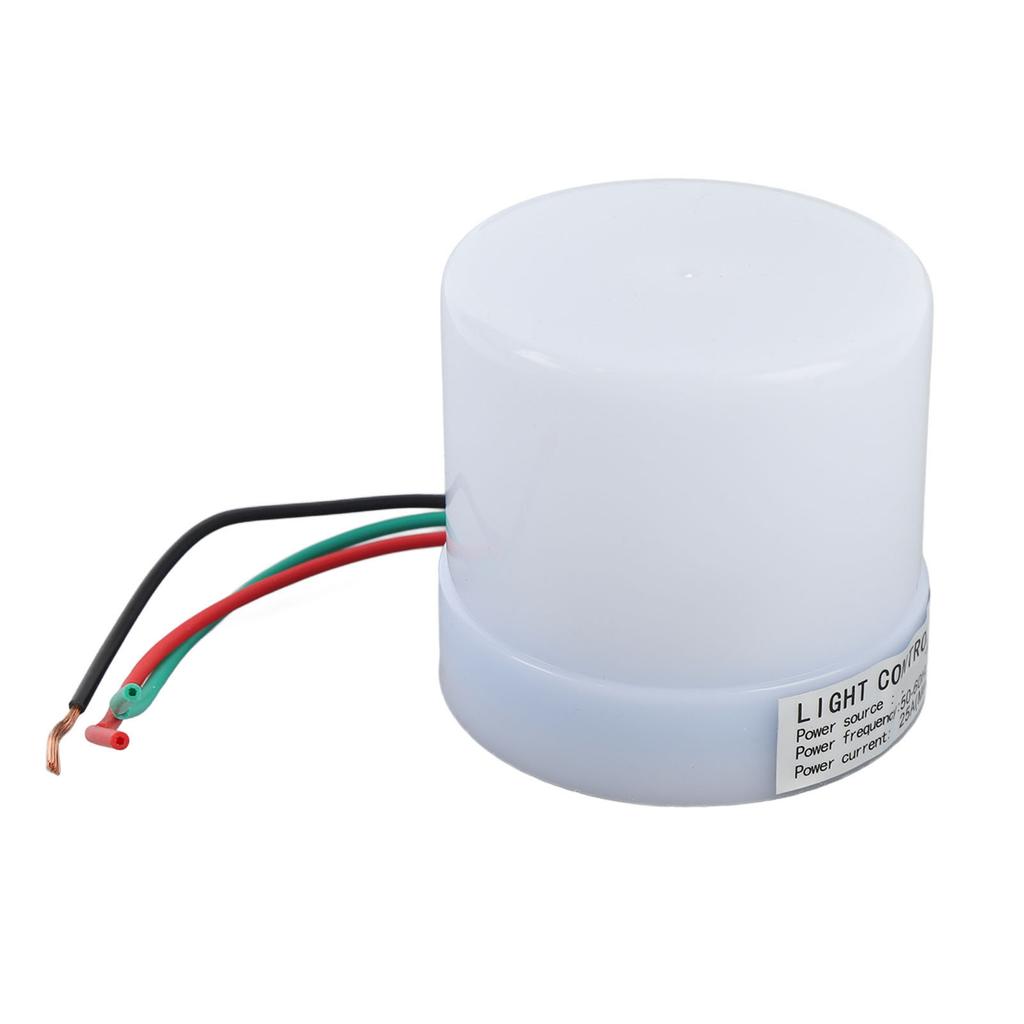 Light Control Sensor Outdoor Lighting Photocell 25A Dusk to Dawn Hard Wired Automatic On Off with Illumination Detection