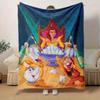 1pc, Beauty and the Beast Belle Birthday Party Scene Throw Blanket Home Decor, Couch Cover, Outdoor Blanket, Gift, Flannel Blanket for Bedroom