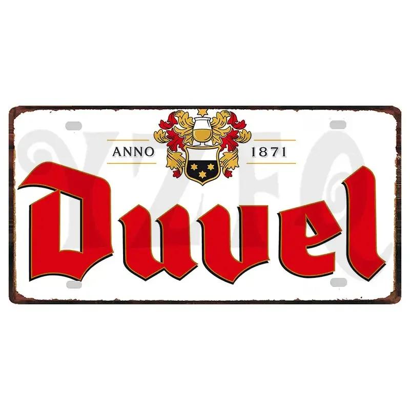Belgian Beer Metal Sign 6x12 Inch Duvel Corona Jupiler Zot Plate For Wall Home Restaurant Craft Decor 30X15CM DC-1636A