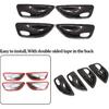 For BMW 5 Series F10 520 528 525 2011-2017 Carbon Fiber Style Car Interior Door Handle Bowl Cover Trim