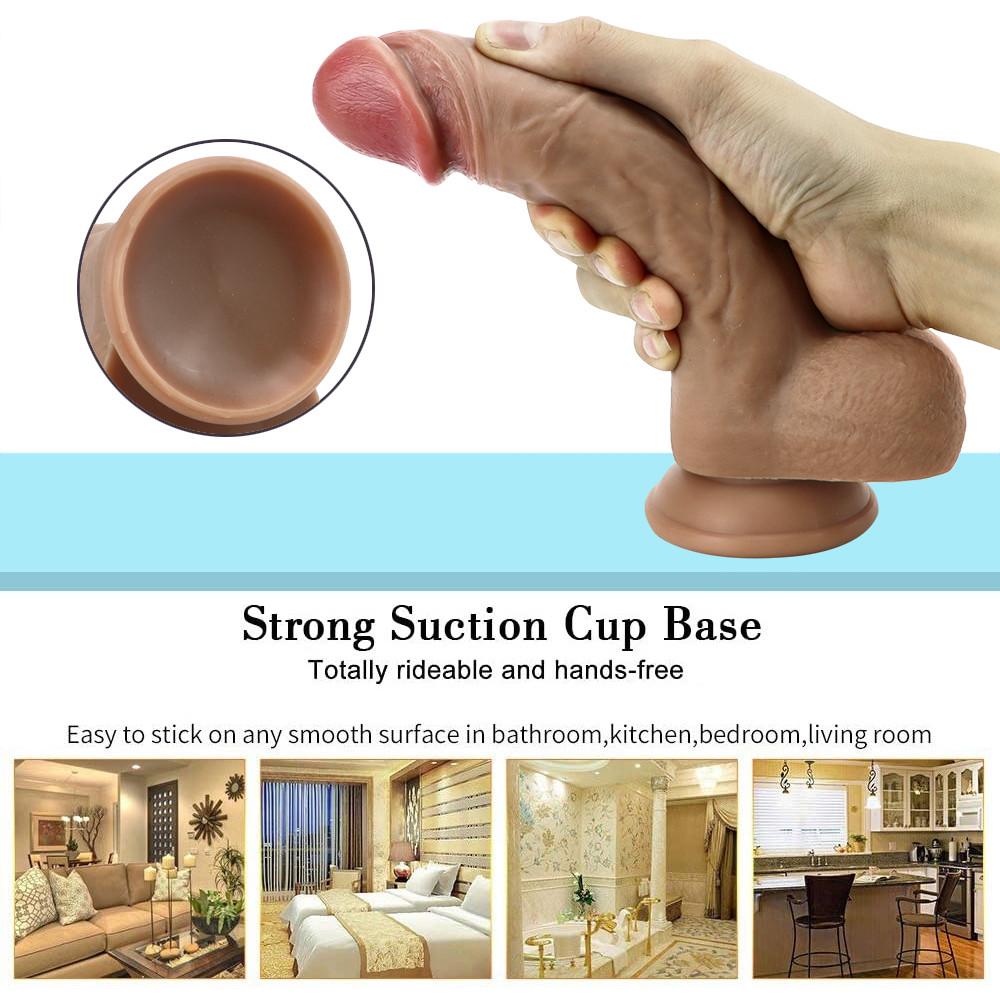 Skin Feeling Realistic Dildo RUNYU Soft Liquid Silicone Huge Penis Sex Toys for Woman Female Masturbation