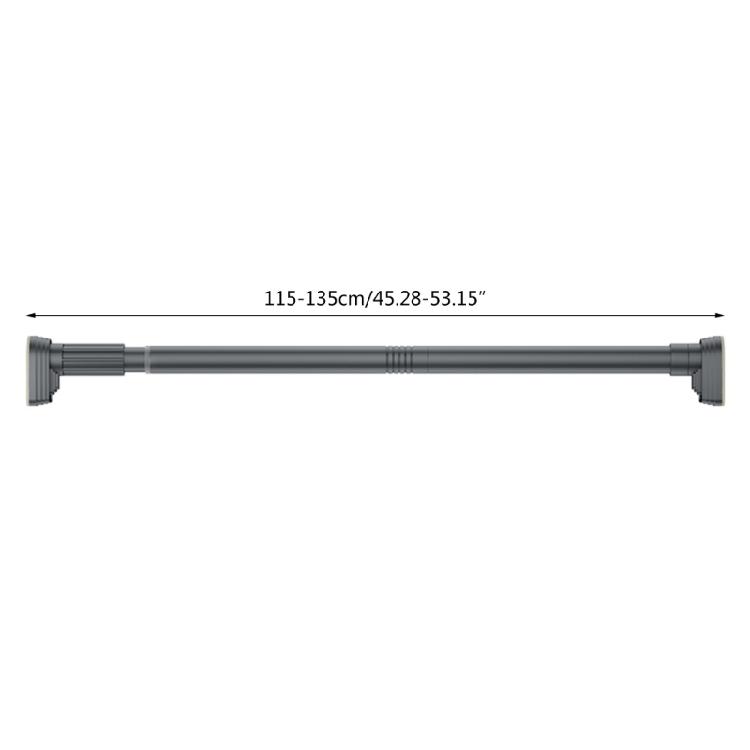 Extendable Curtain Rod Simple Mounting Clothes Drying Rod Metal Telescopic Rods