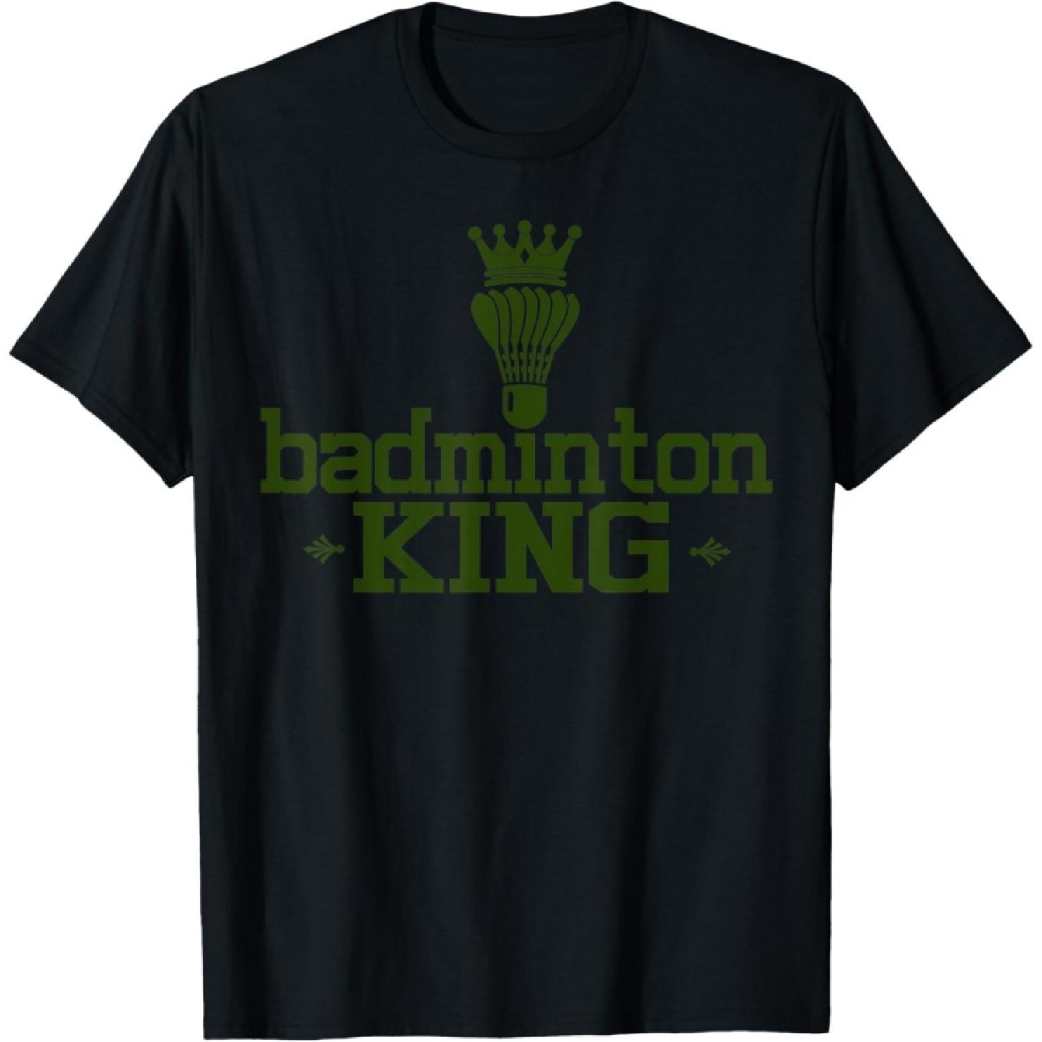 Mens Badminton King _ Badminton Shuttlecock Gift T-Shirt(1) S