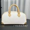 Murakami Takahiro Tricolor HandbagEastWest Bowling Bag One-shoulder Cross-slung Leather Pillow