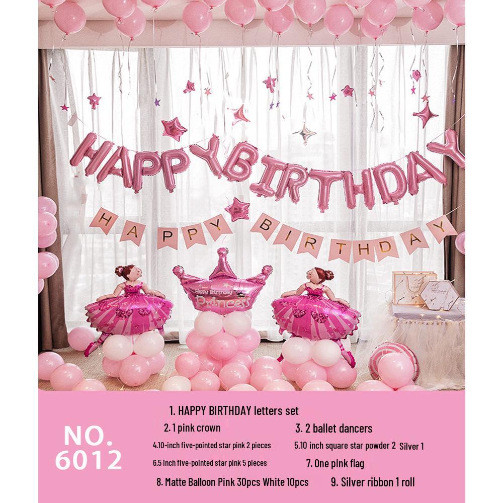 Romantic Birthday Balloon Set: High-End Decorations for Boyfriend or Girlfriend