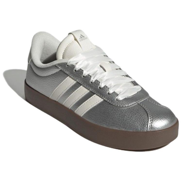 (WMNS) Adidas VL COURT 3.0 'Silver Metallic Off White Gum' Women's JQ7315