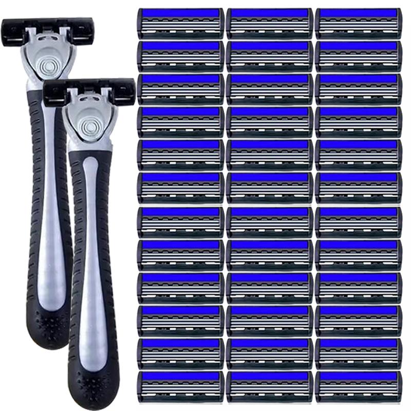 3-layer Shaver sackPremium Stainless Steel Safety Razor with Replaceable Blades - Smooth and Comfortable Shave