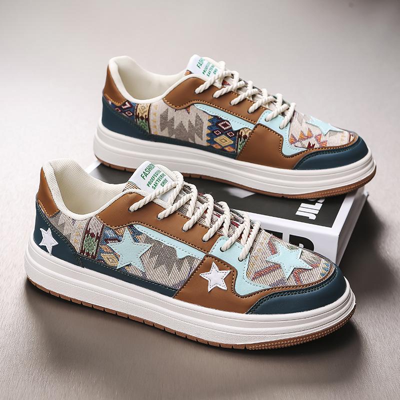 Spring and Autumn Men's Shoes 2025 New Korean Edition Trend Sports and Leisure Board Shoes Fashion Versatile High-value Men's Trend Shoes