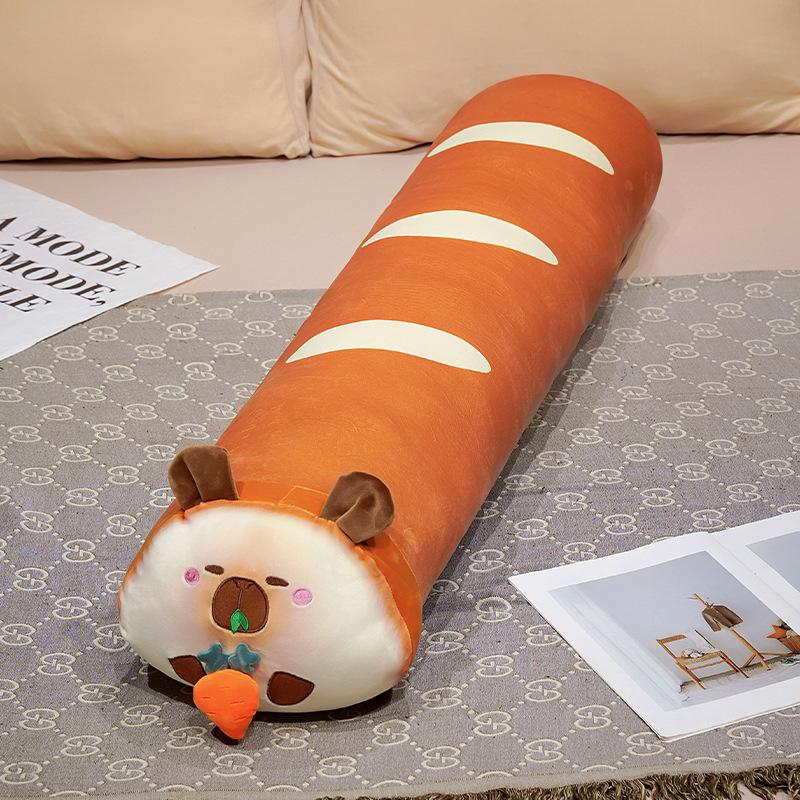 60/90/120cm Long Capybara Bread Plush Throw Pillow Soft Funny Bread Capybara Toy Sofa Cushion Home Decor Birthday Gift