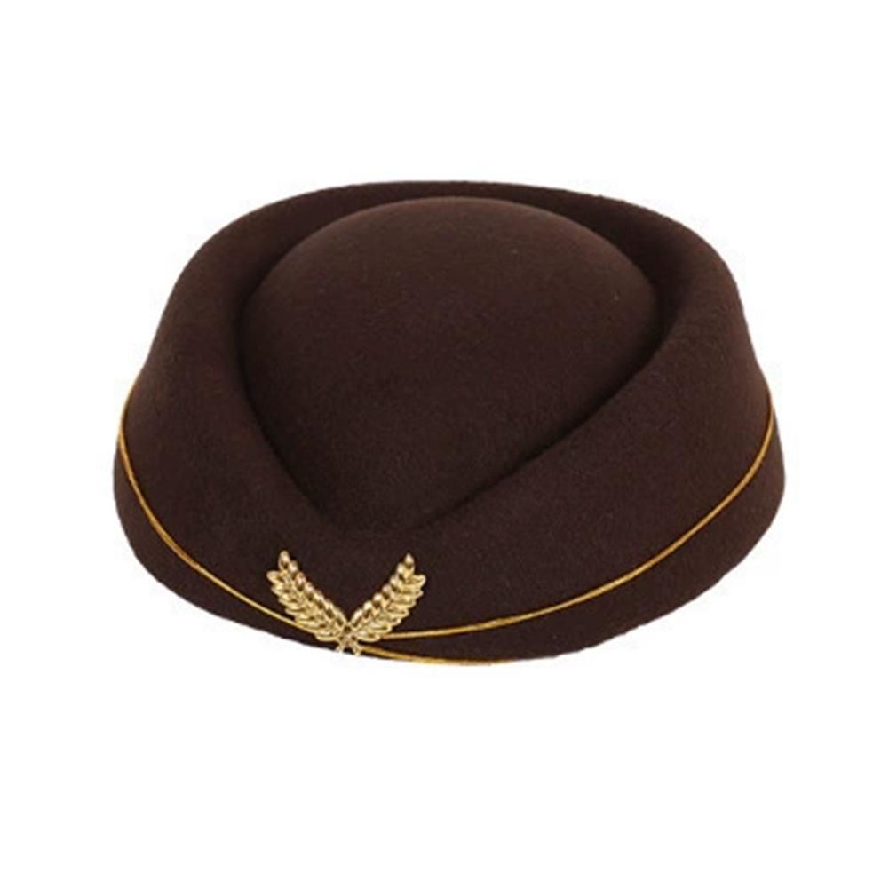 Stewardess Hat Beret Hat Women Air Hostesses Hat Party Cosplay Formal Uniform Caps Accessory Party Hats Costume