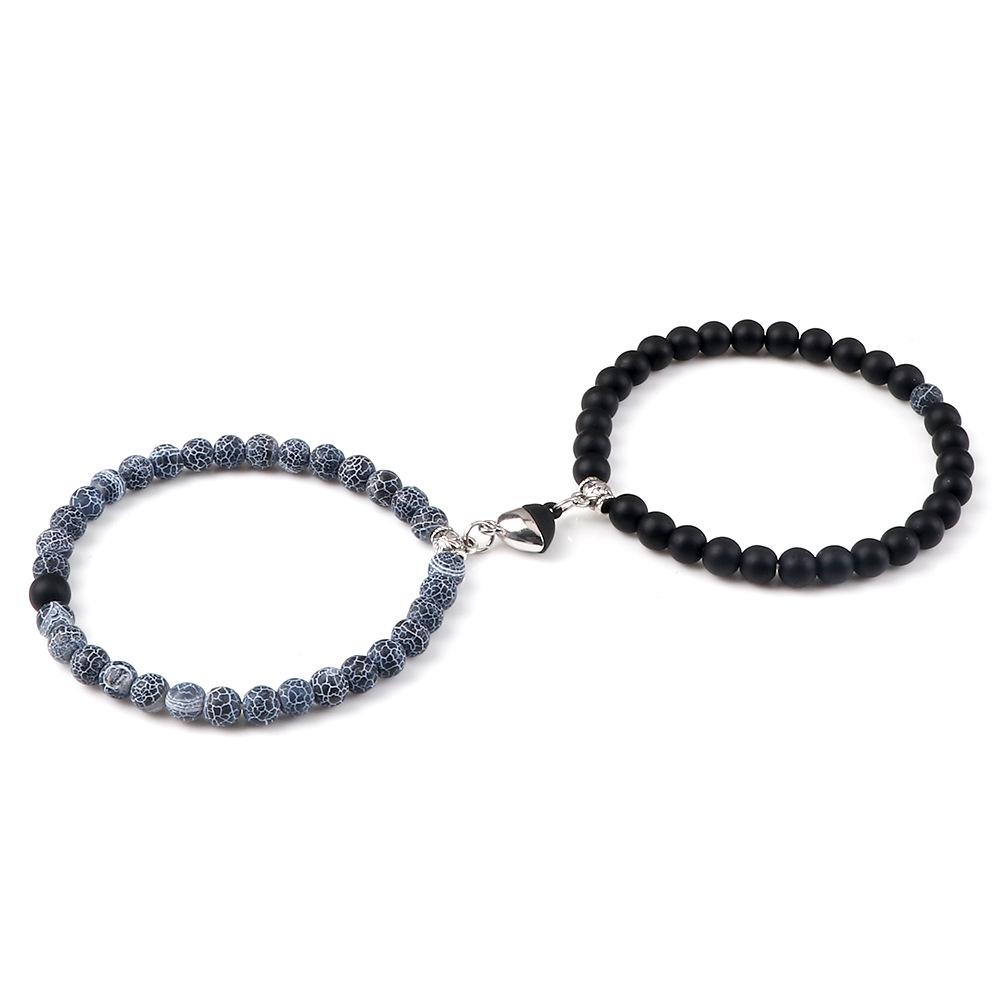 Heart-Shaped Magnetic Couple Bracelet - Best Friend or Sister Gift for Boyfriend - Japanese Korean Student Wristband In Stock