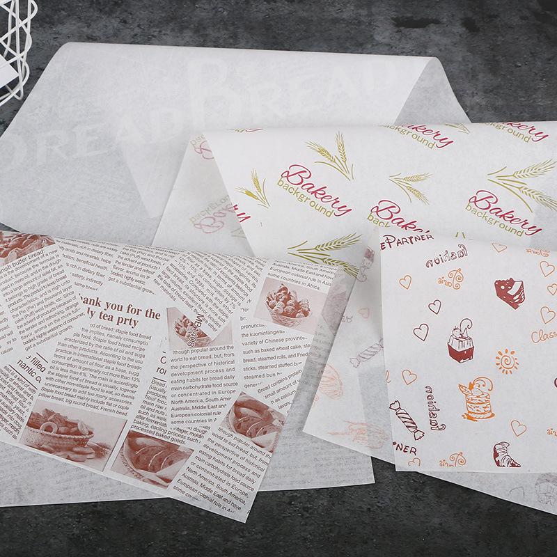 500 Sheets of Coated Oil Proof Paper, Cake, French Fries, Burger Placemat Paper, Packaging Baked Goods Tray Oiling Paper Holder