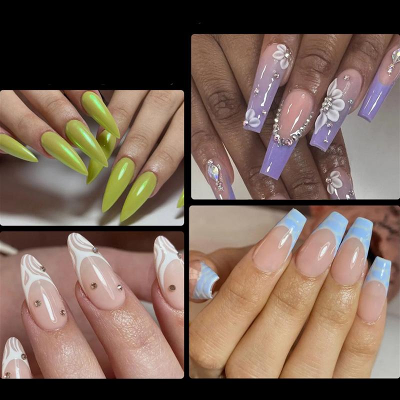 240Pcs Boxed Clear Press Fake Nails Tips Ultrathin Full Paste Fake Nails Wearing Armor Nail Tools