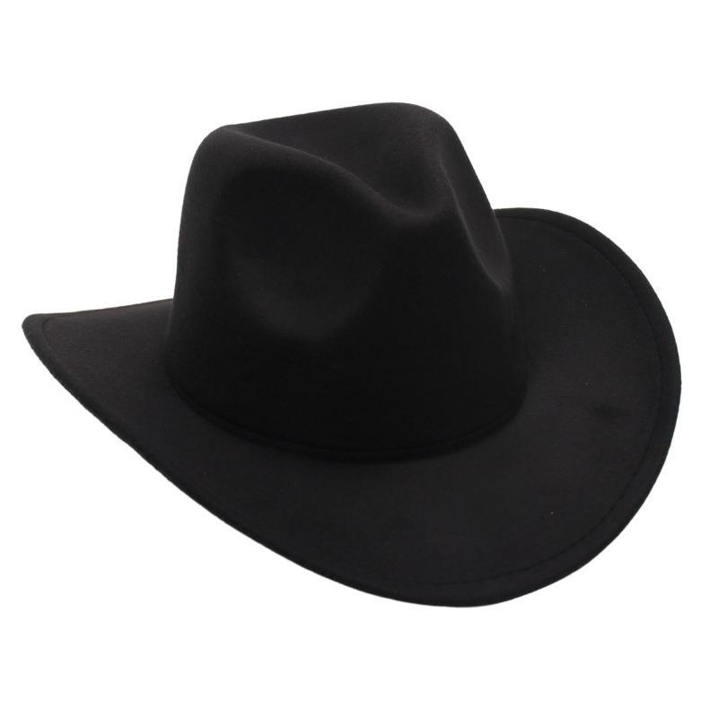 Simple Children'S Top Hat Bare Cowboy Hat Performance Jazz Hat Children'S Felt Hat Dance Troupe Wool Hat